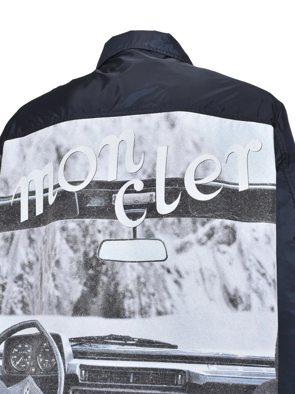 Moncler x Mercedes-Benz by NIGO Sopdu jack met grafische print Blauw