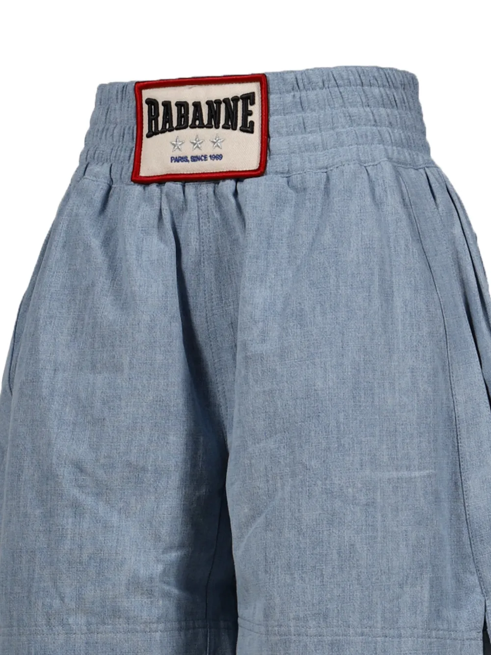 Rabanne Bermuda shorts met logopatch Blauw