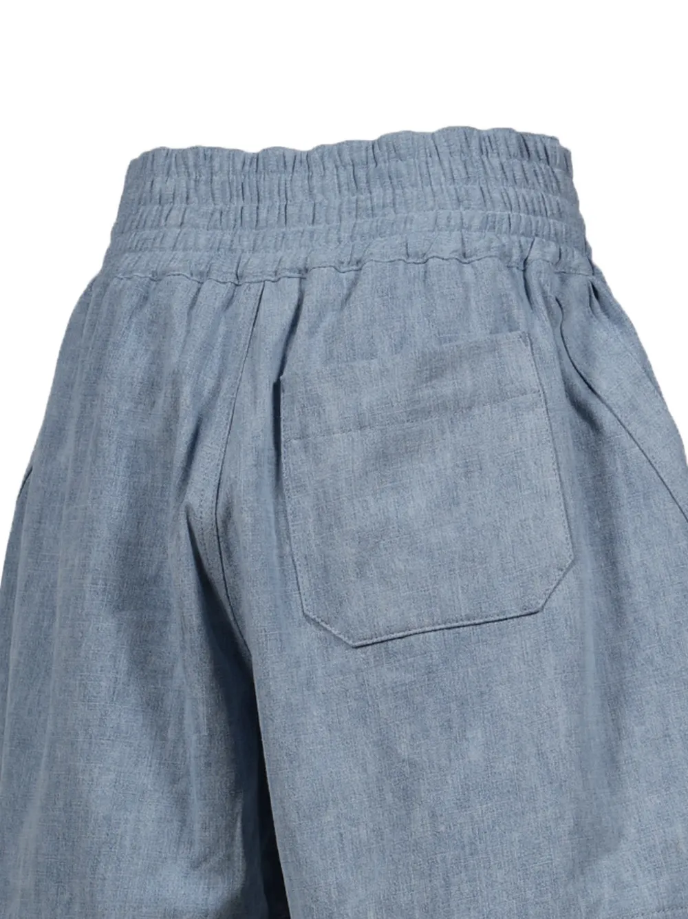 Rabanne Bermuda shorts met logopatch Blauw