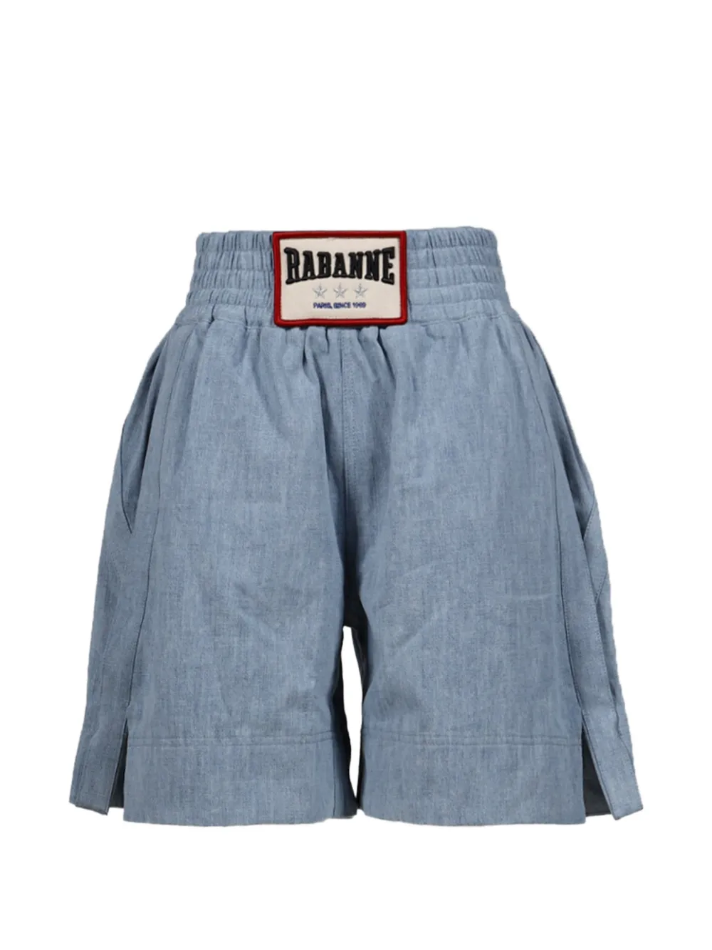 Rabanne Bermuda shorts met logopatch Blauw