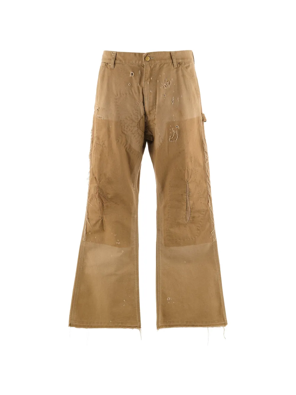 SAINT MXXXXXX distressed double-knee trousers - Toni neutri