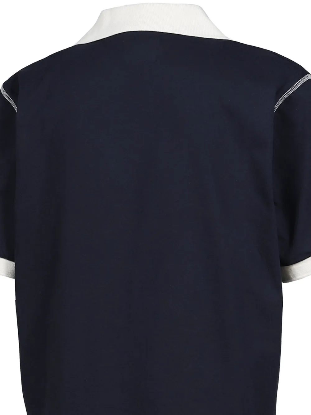 Nicholas Daley Gestreept rugbyshirt met geborduurde patch Blauw