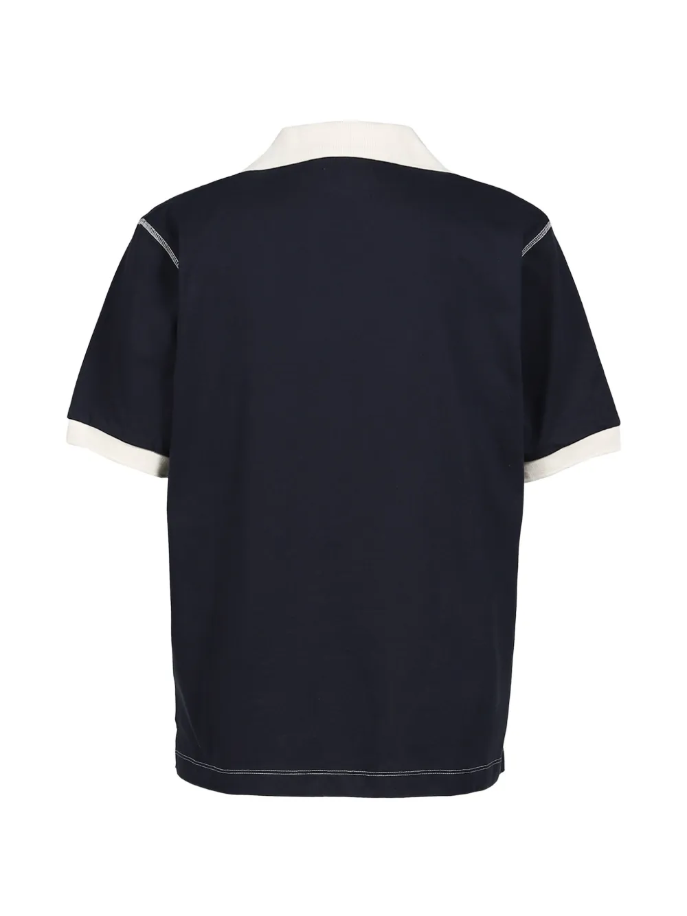 Nicholas Daley Gestreept rugbyshirt met geborduurde patch Blauw