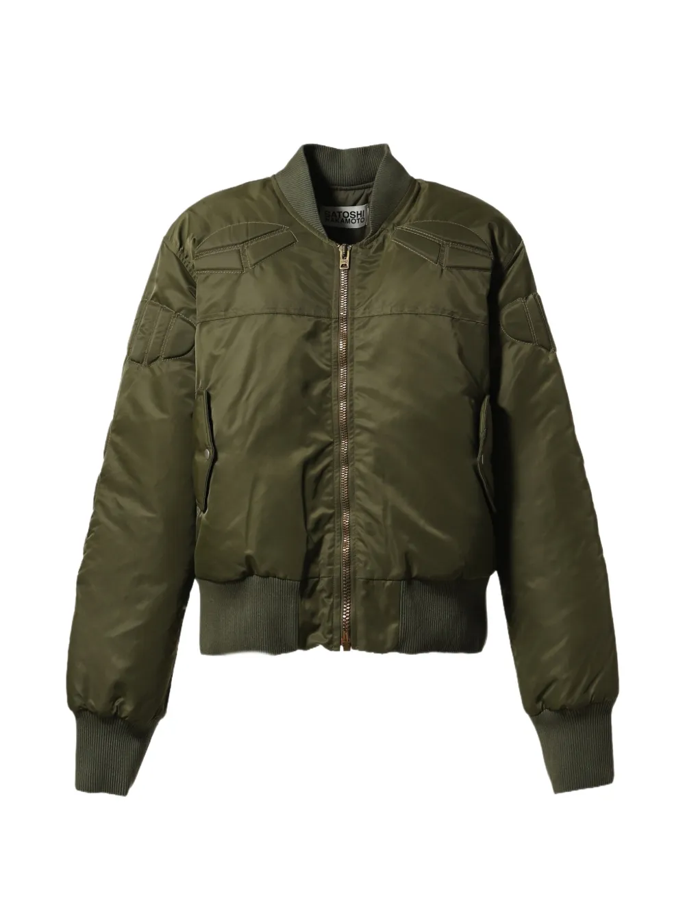 SATOSHI NAKAMOTO Ma-1 Moto padded jacket - Grün