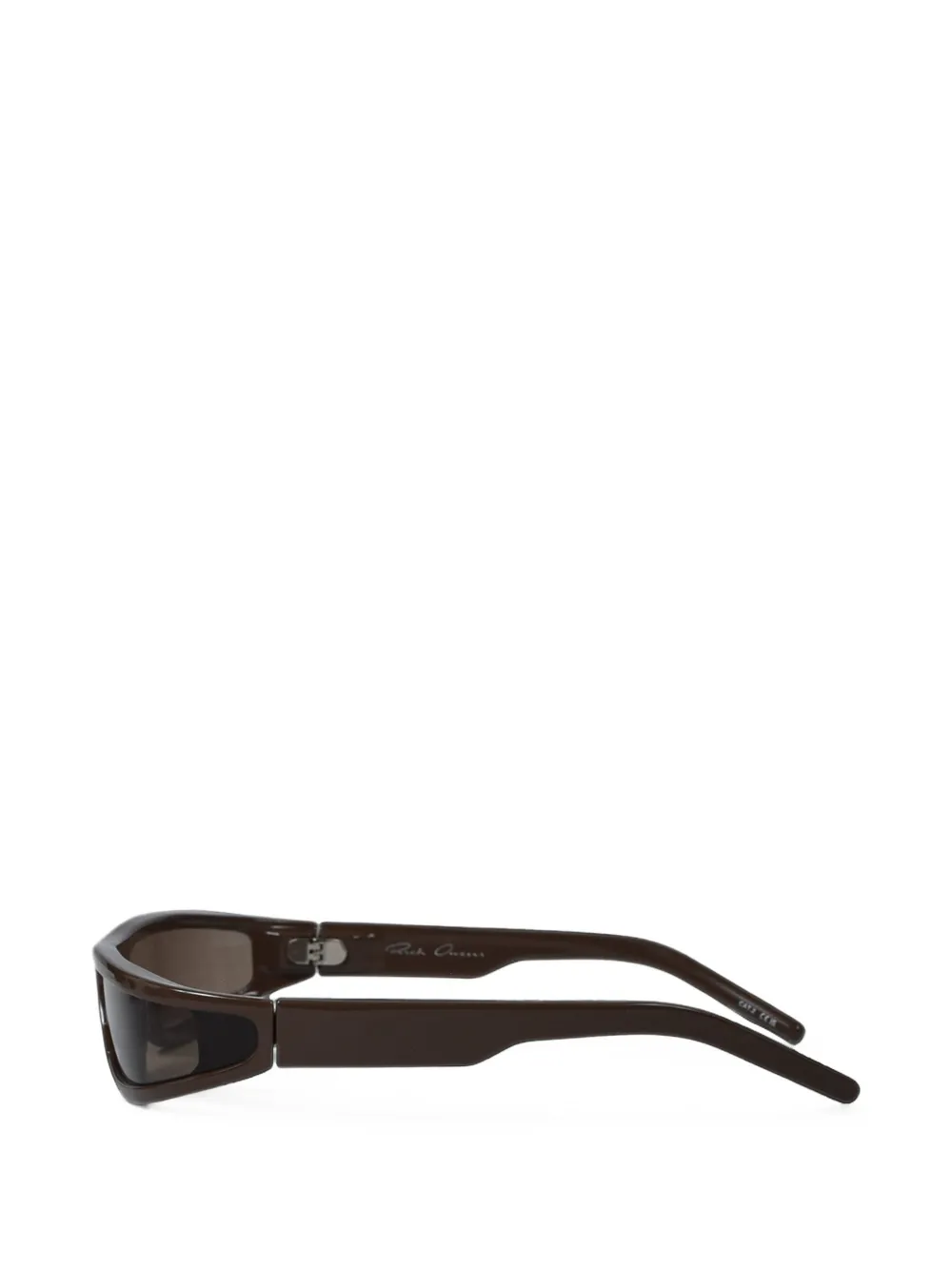 Rick Owens Fog zonnebril met rechthoekig montuur Bruin