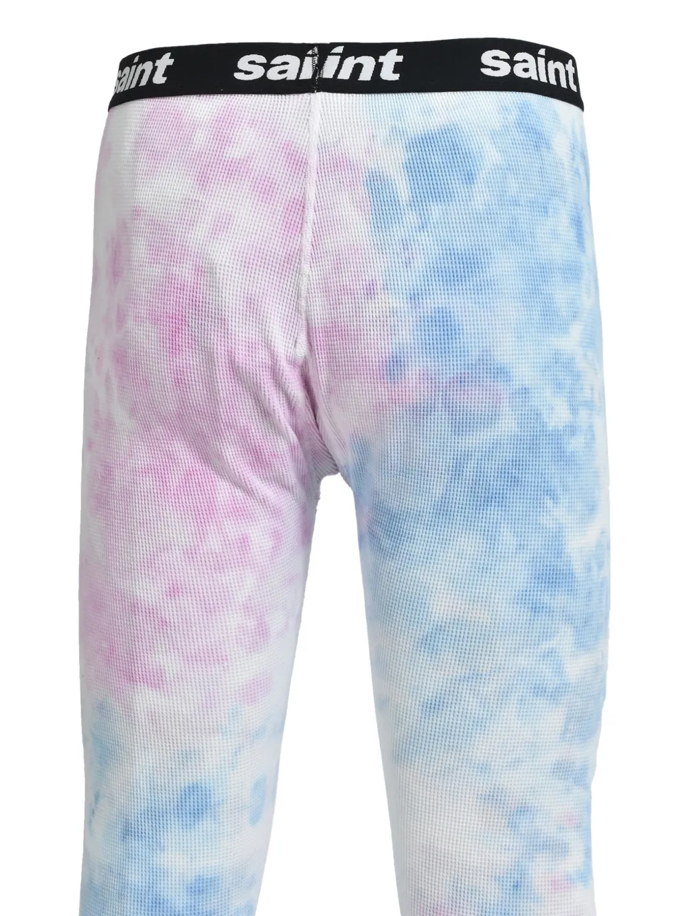 SAINT MXXXXXX Wafelgebreide thermobroek met tie-dye print Roze