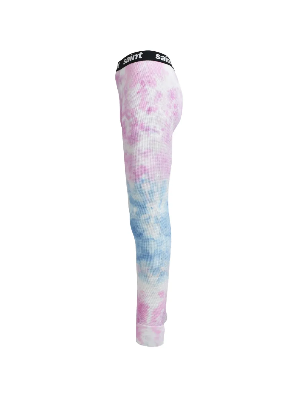 SAINT MXXXXXX Wafelgebreide thermobroek met tie-dye print Roze