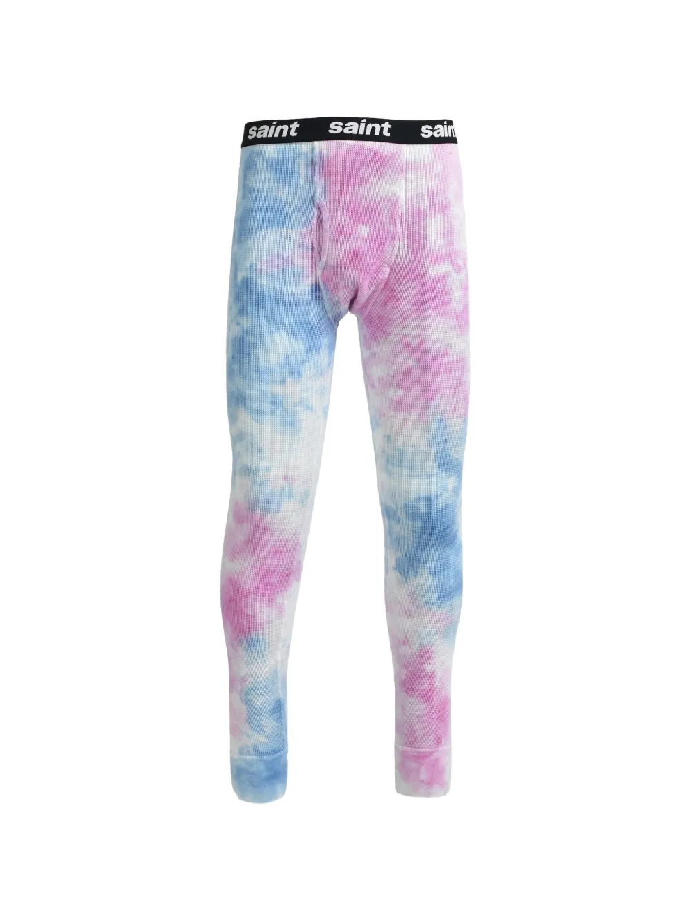 SAINT MXXXXXX tie-dye waffle-knit thermal pants - Rosa