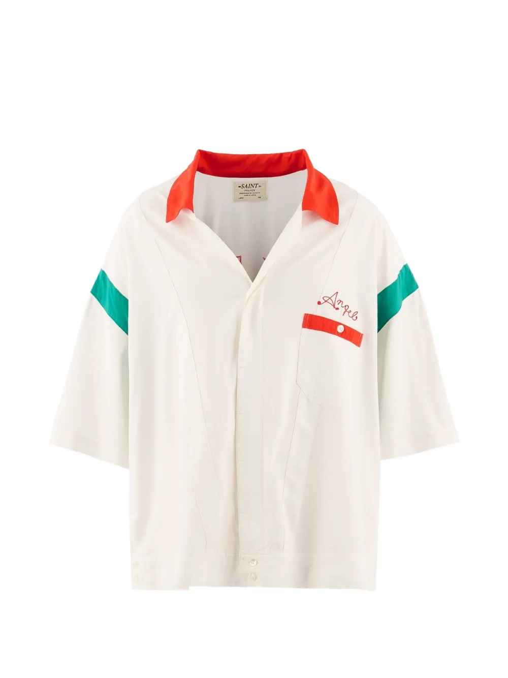 SAINT MXXXXXX embroidered wide-fit shirt - Nude