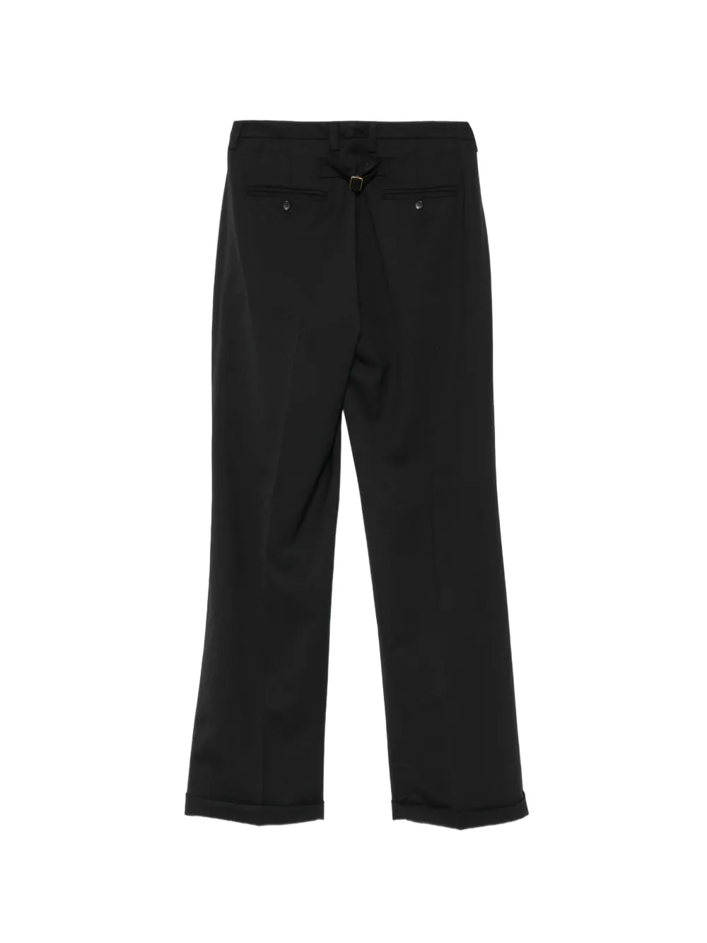 Seventy Pantalon met gespdetail en persvouw Zwart
