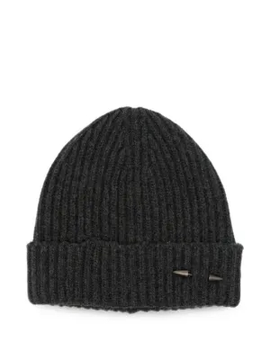 Rick Owens ribbed-knit Cashmere Beanie Hat | Grey | FARFETCH CA