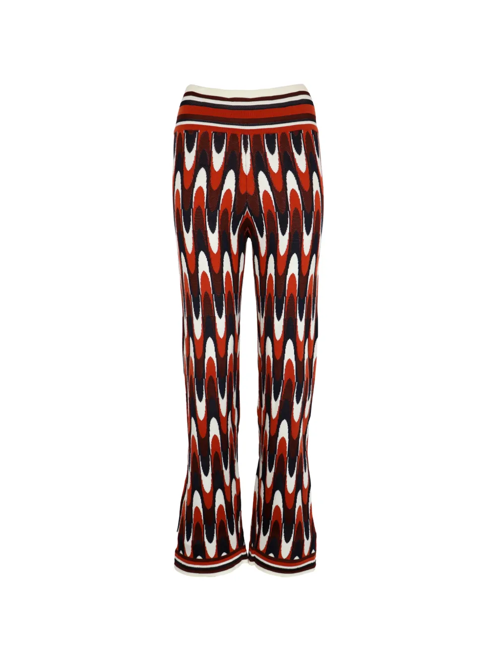 Ferragamo Pre-Owned geometric-print knit trousers - Rosso