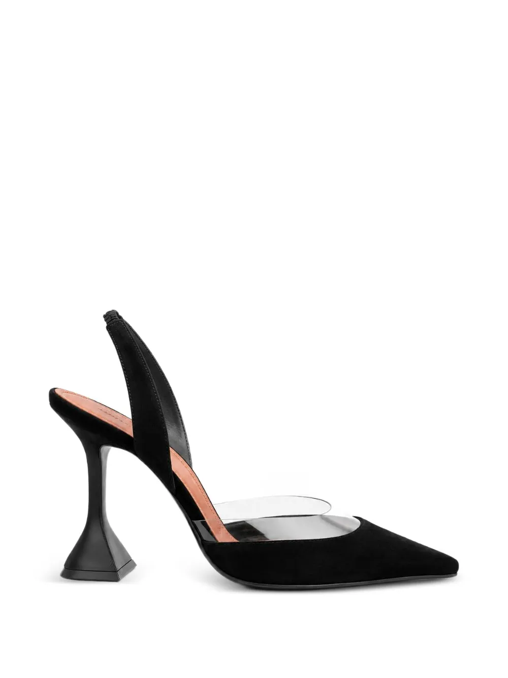 Amina Muaddi Lara suede slingback pumps