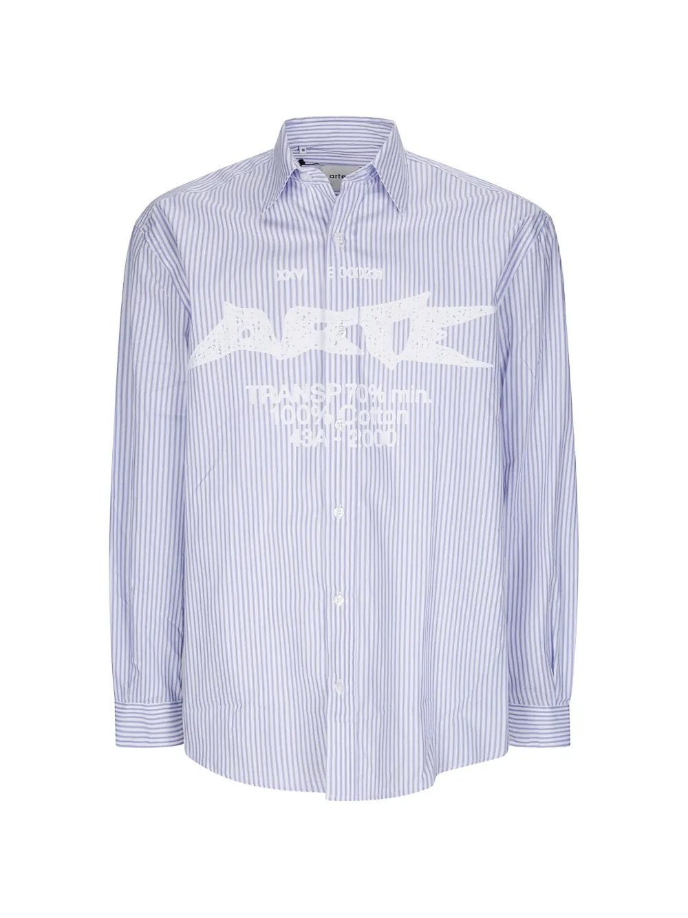 Arte Antwerp Composition Gallery striped graphic-print shirt
