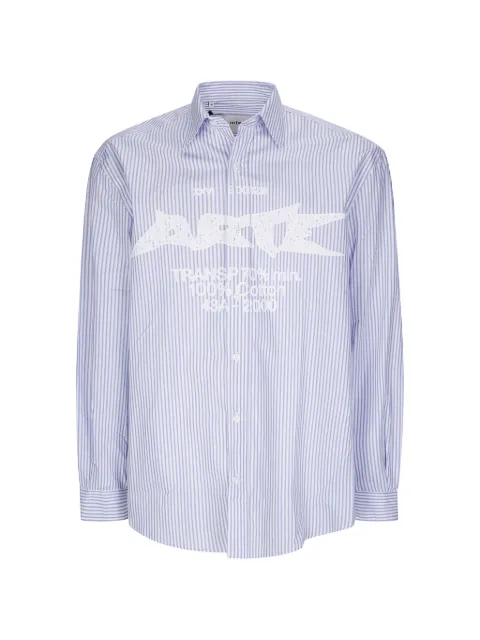 Arte Antwerp Composition Gallery striped graphic-print shirt