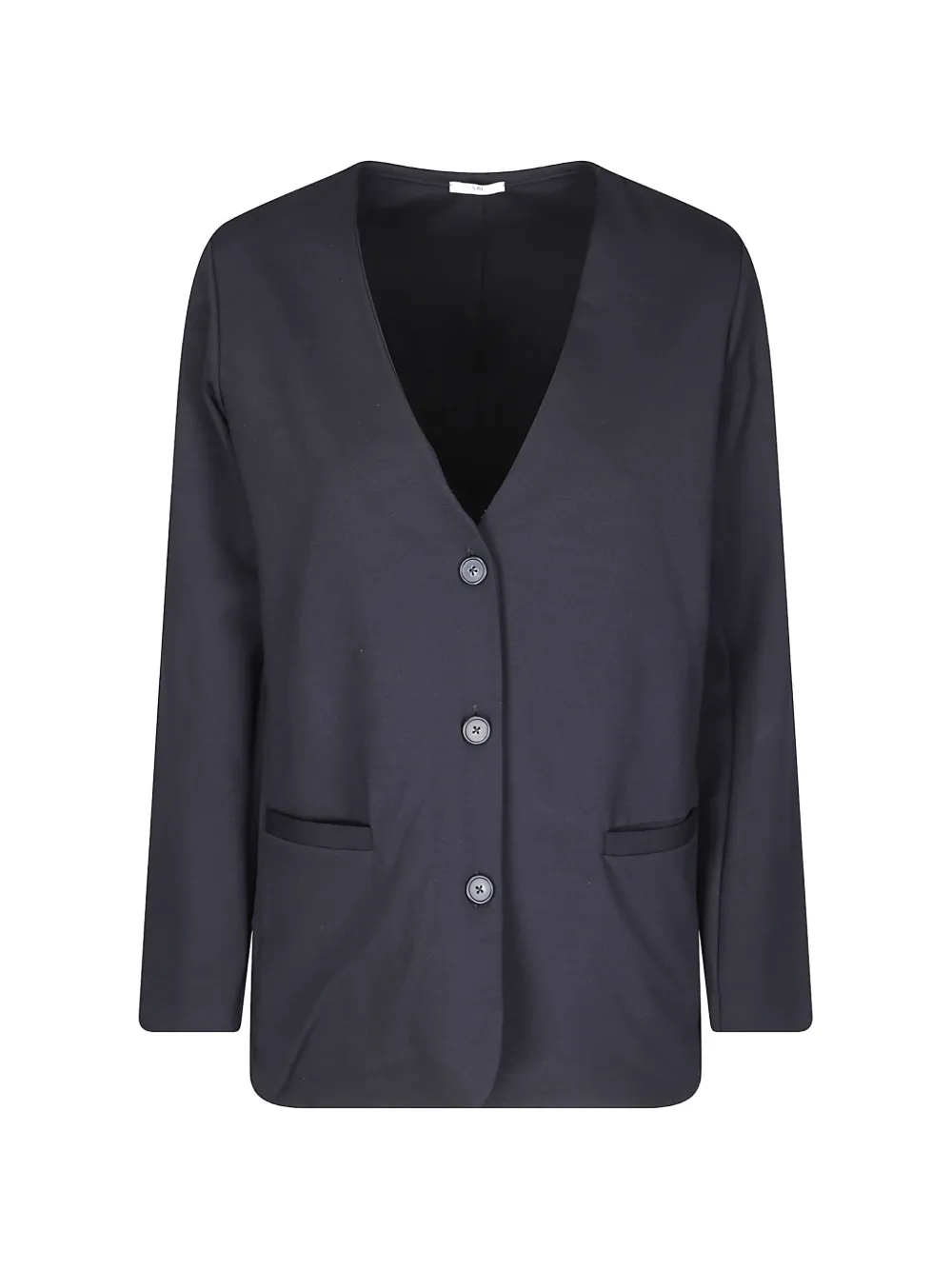 M.S.M. V-neck button-up jacket - Schwarz