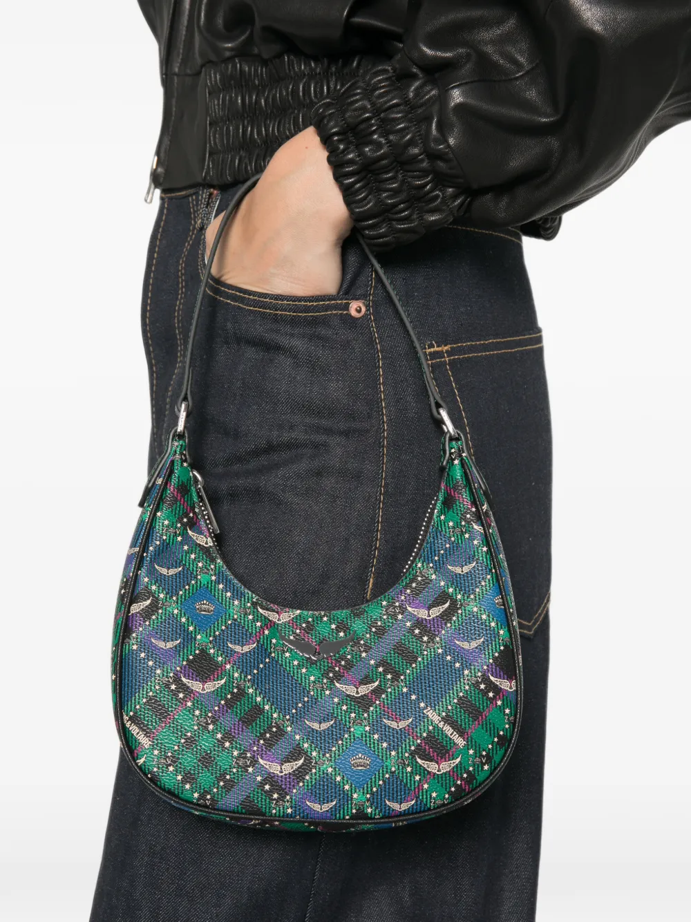 Zadig&Voltaire Z Night Out geruite schoudertas Groen