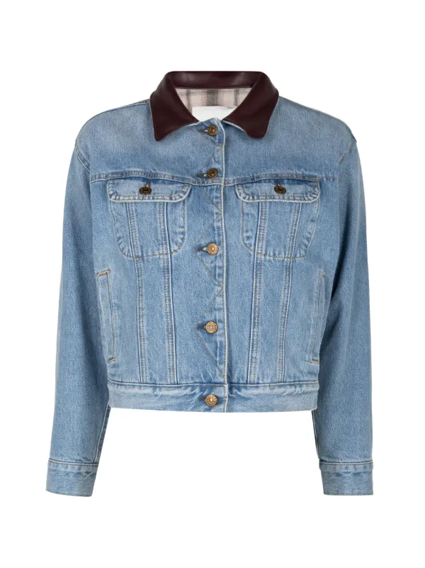 Citizens of Humanity Skylar Contrast-collar Denim Jacket in Blue