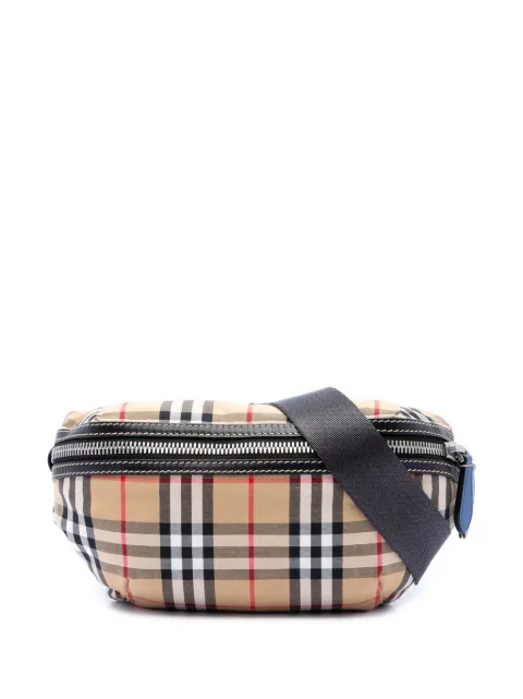 Burberry Pre-Owned riñonera Sonny de nylon con motivo House Check 2018