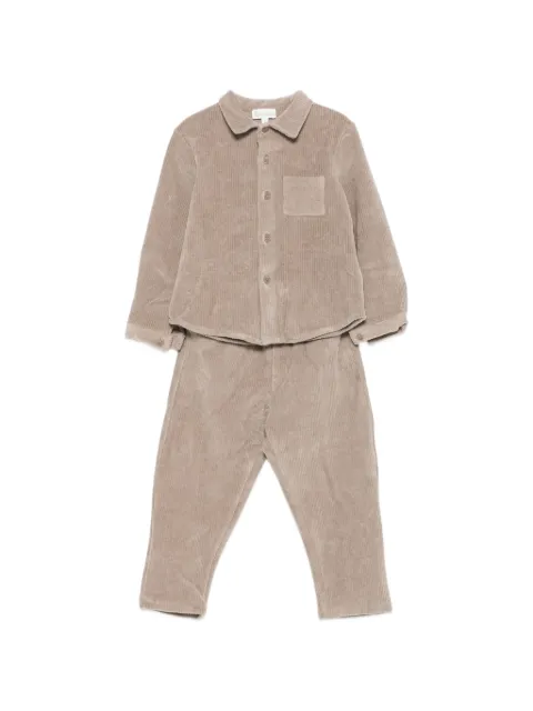 LALALU corduroy-effect shirt and trousers set