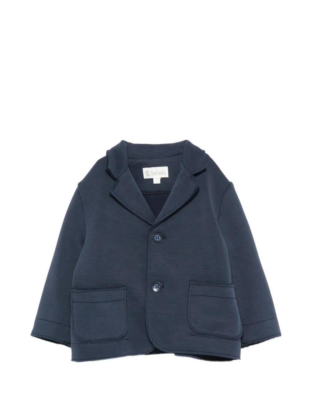 LALALU notched-lapel patch-pocket blazer - Blu