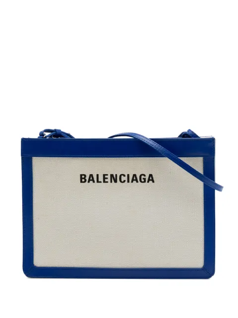 Balenciaga Pre-Owned 2019 Canvas Navy Pochette crossbody bag