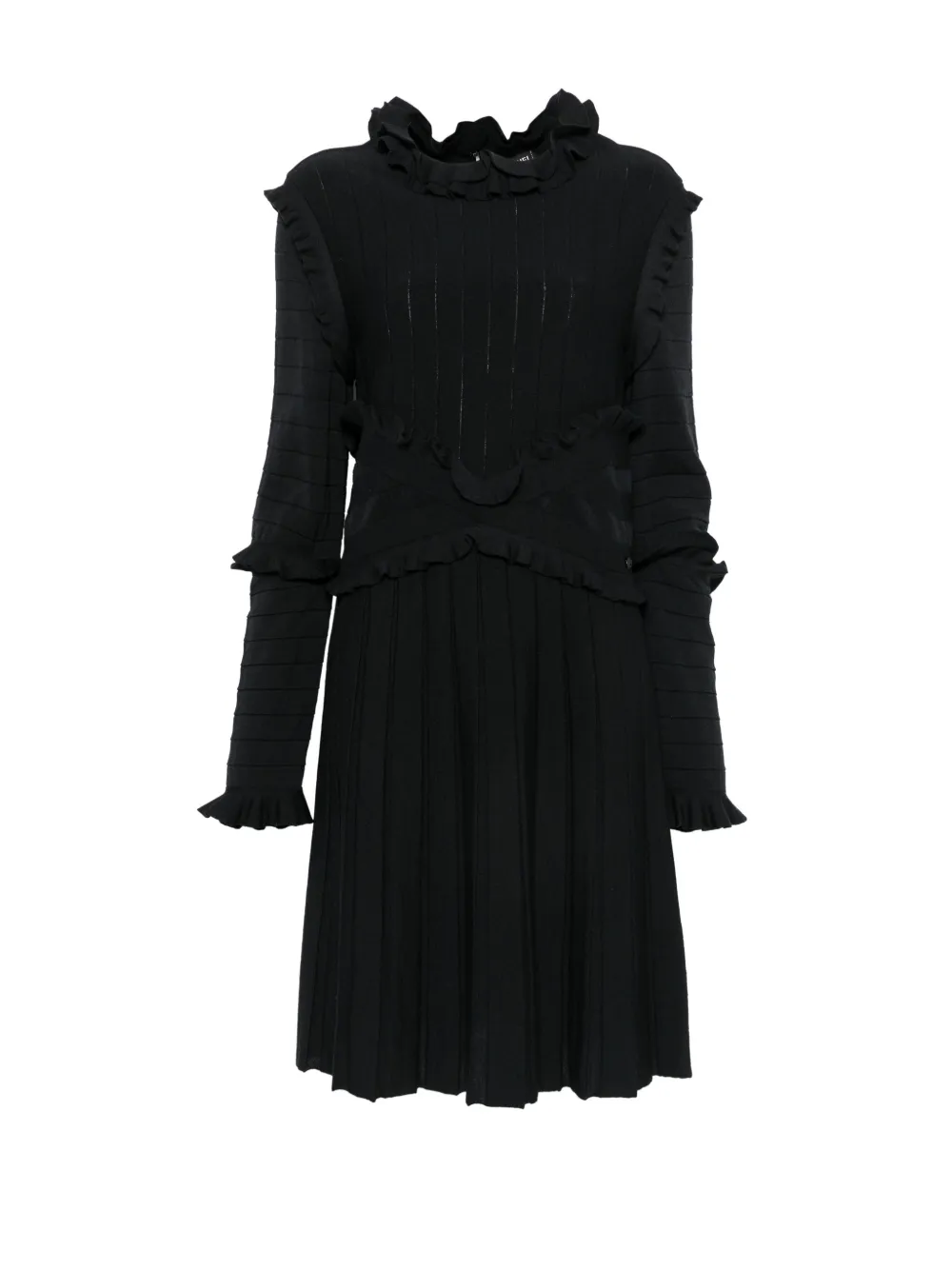 CHANEL Pre-Owned Abito con ruches anni 2010 - Nero