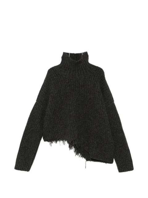 Isabel Benenato distressed turtleneck sweater