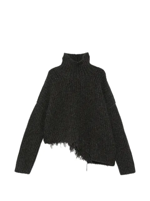 Isabel Benenato distressed turtleneck sweater