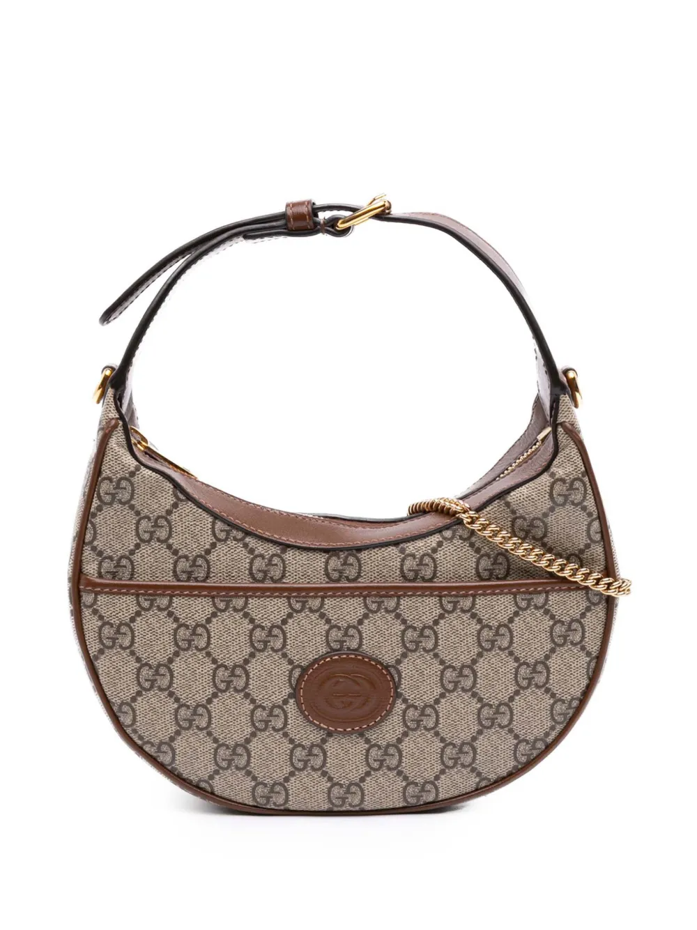 Gucci Pre-Owned 2016-2026 Mini GG Supreme Half Moon Bag satchel - Toni neutri