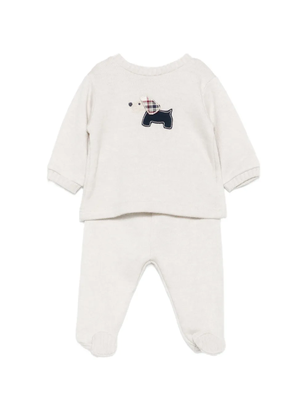 LALALU Zweiteiliges Set mit Hunde-Patch - Nude