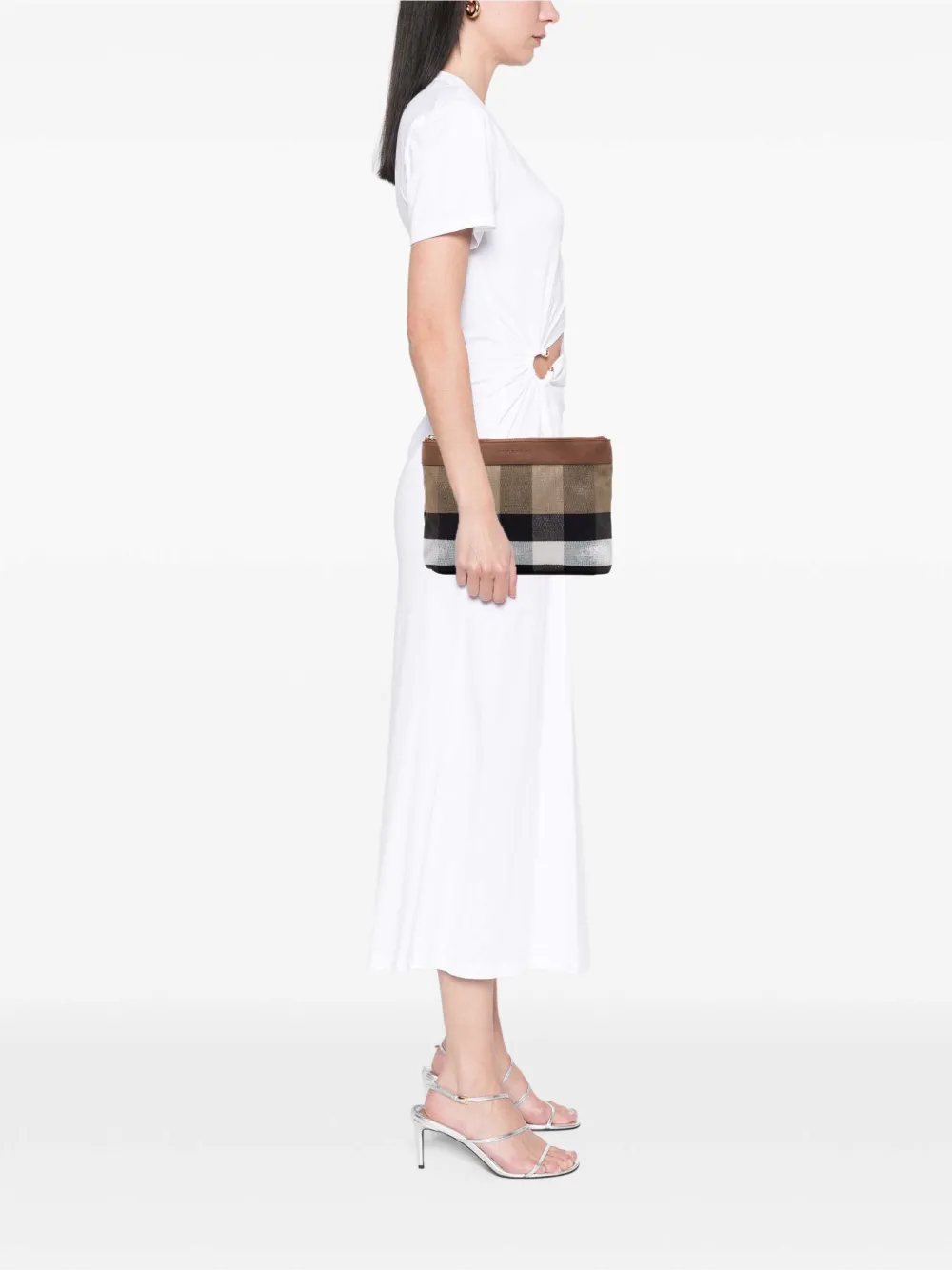 Burberry Pre-Owned 2000-2017 Mega Check canvas clutch Bruin