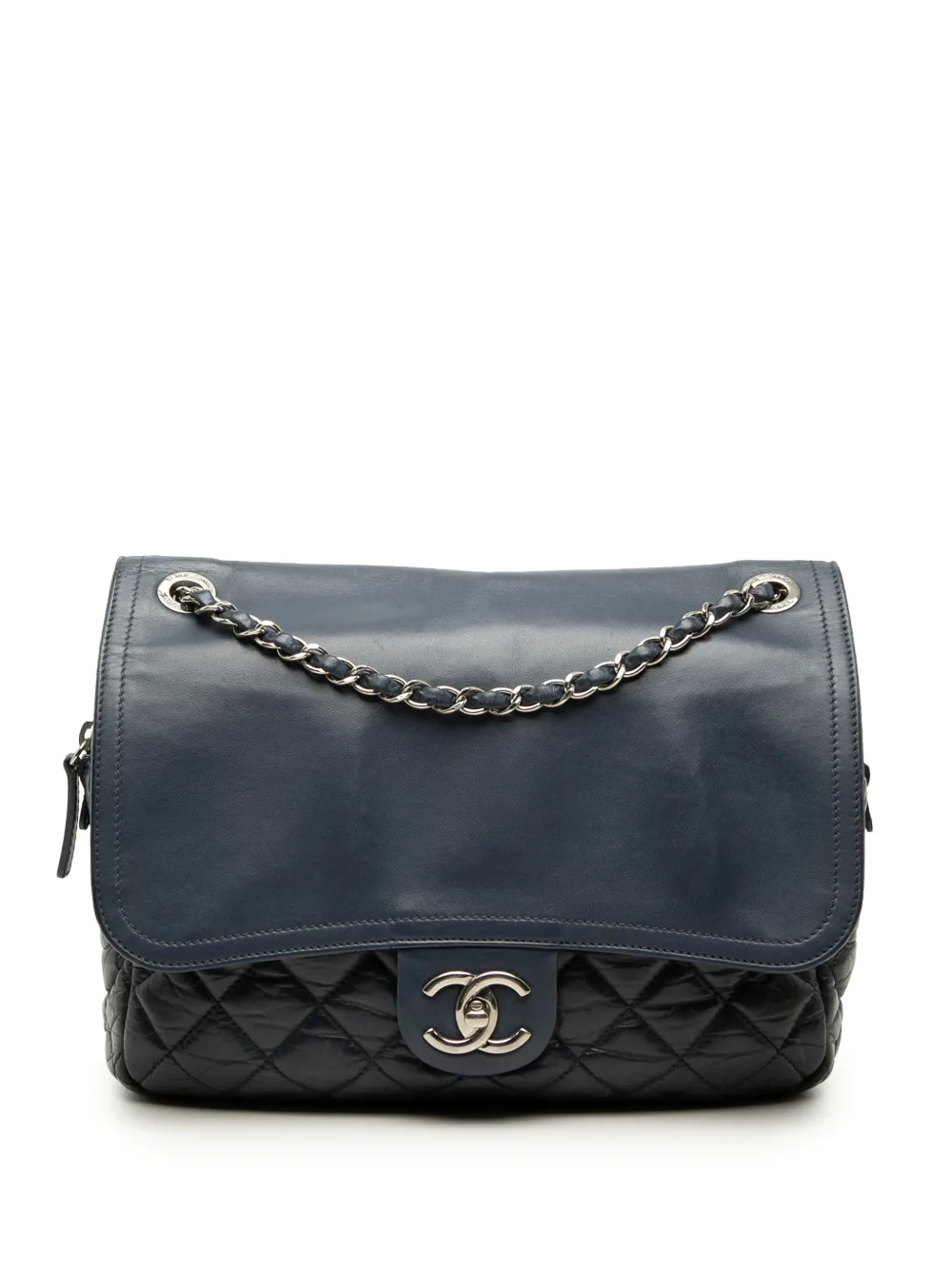 CHANEL Pre-Owned 2011 Quilted Calfskin Easy Zip Flap shoulder bag - Blue
