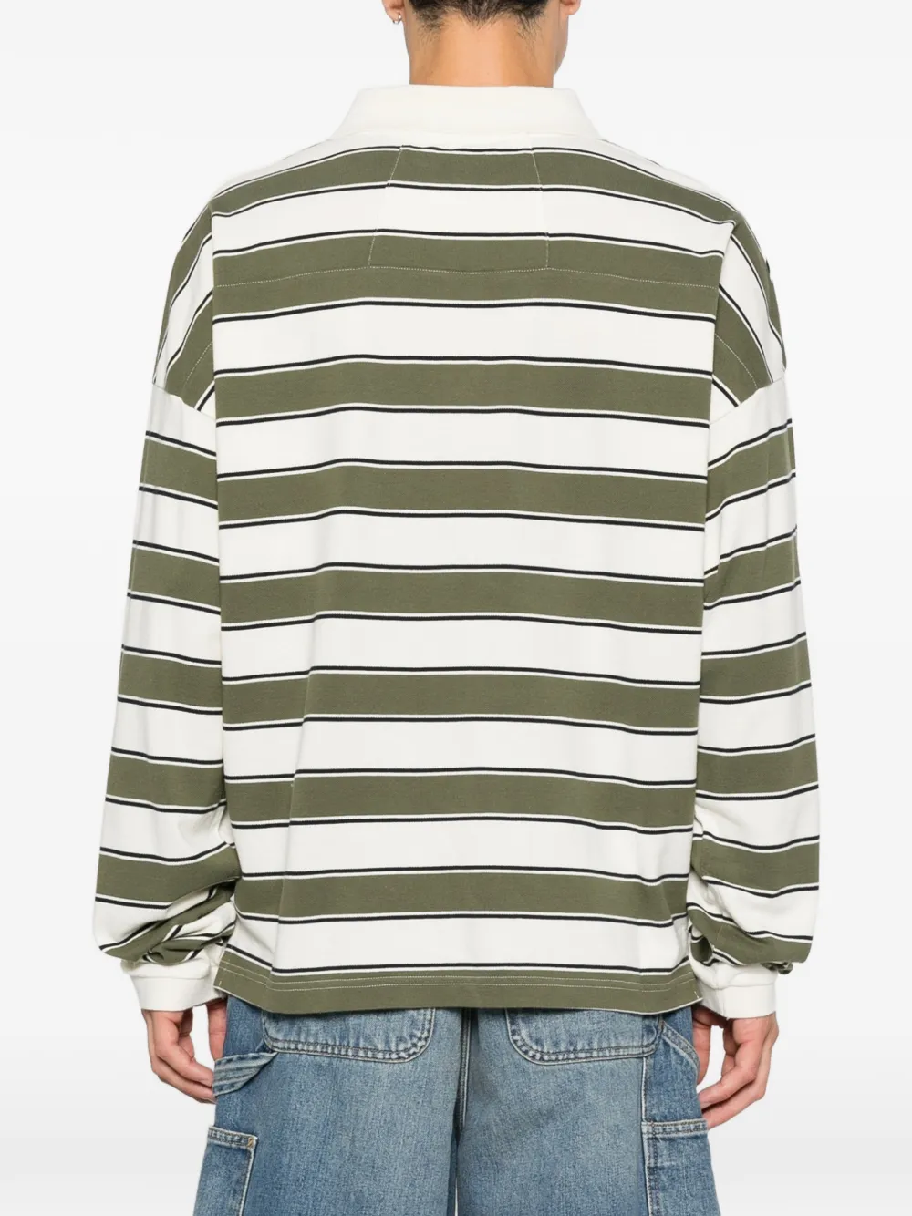 RHUDE Poloshirt met horizontale streep Groen