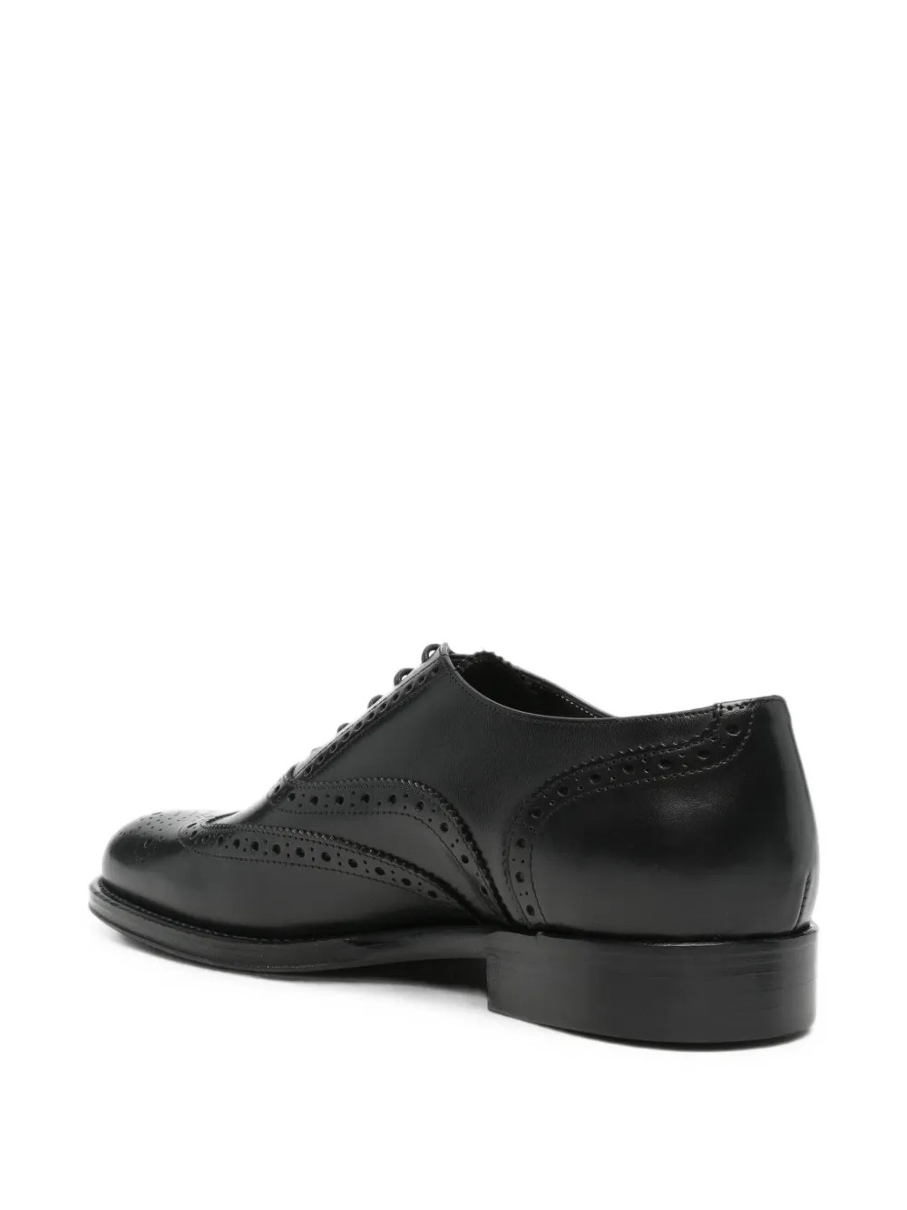 Corneliani brogue-detail leather lace-up shoes Zwart