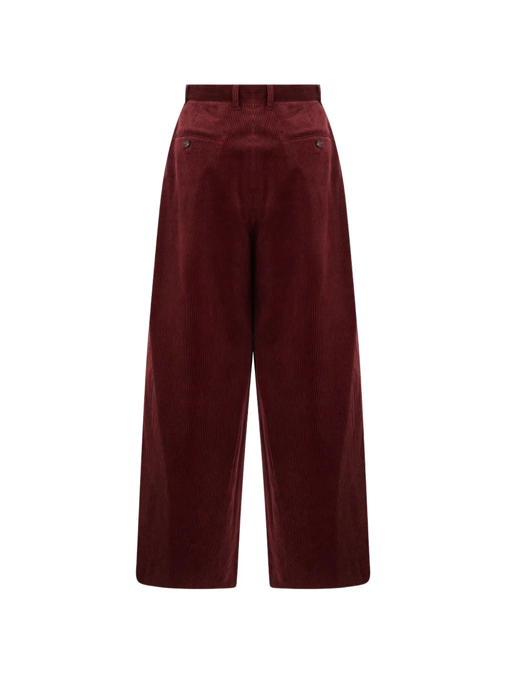 'S Max Mara Ribfluwelen plooibroek Rood