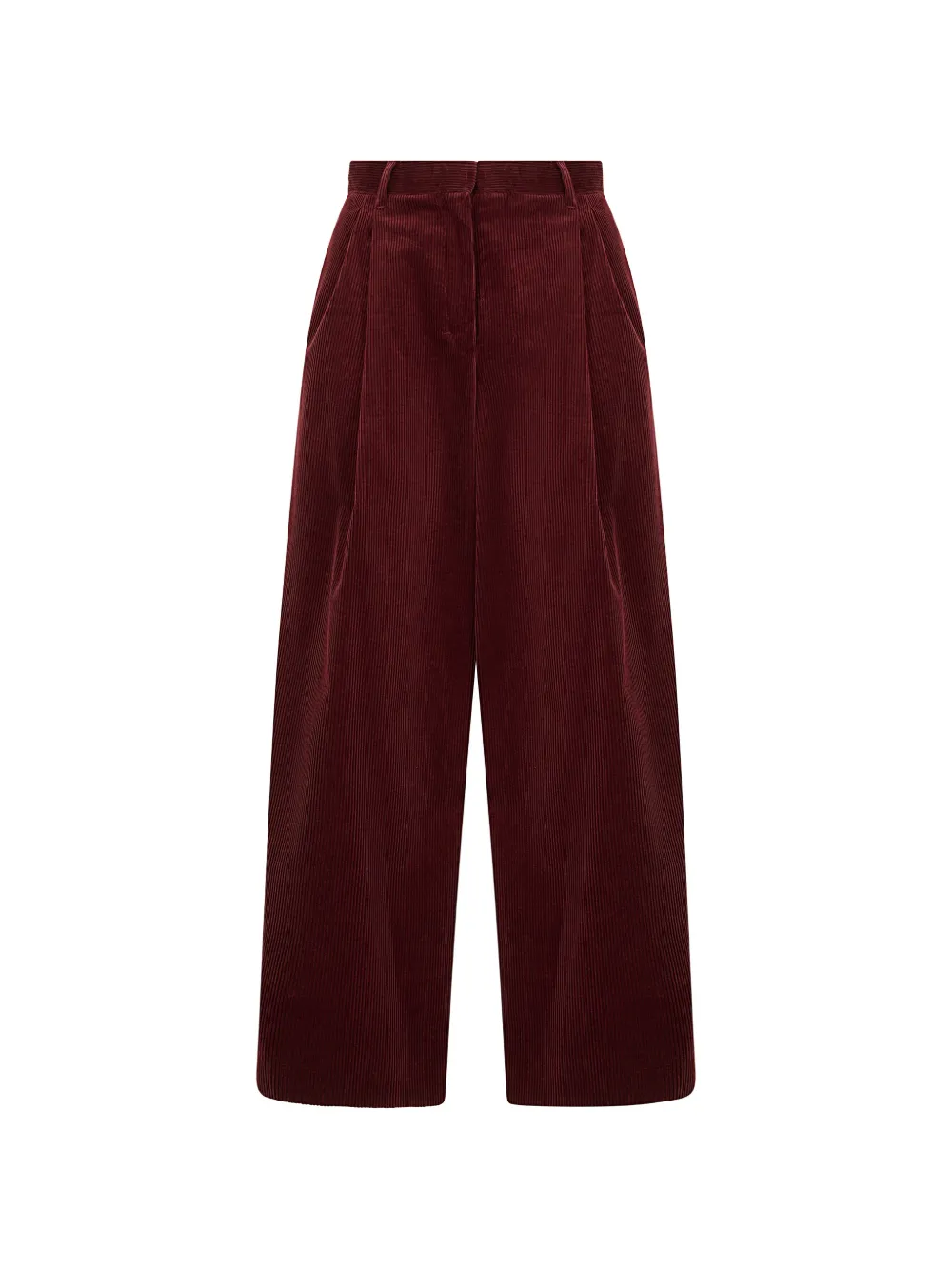 'S Max Mara Cordhose mit Falten - Rot