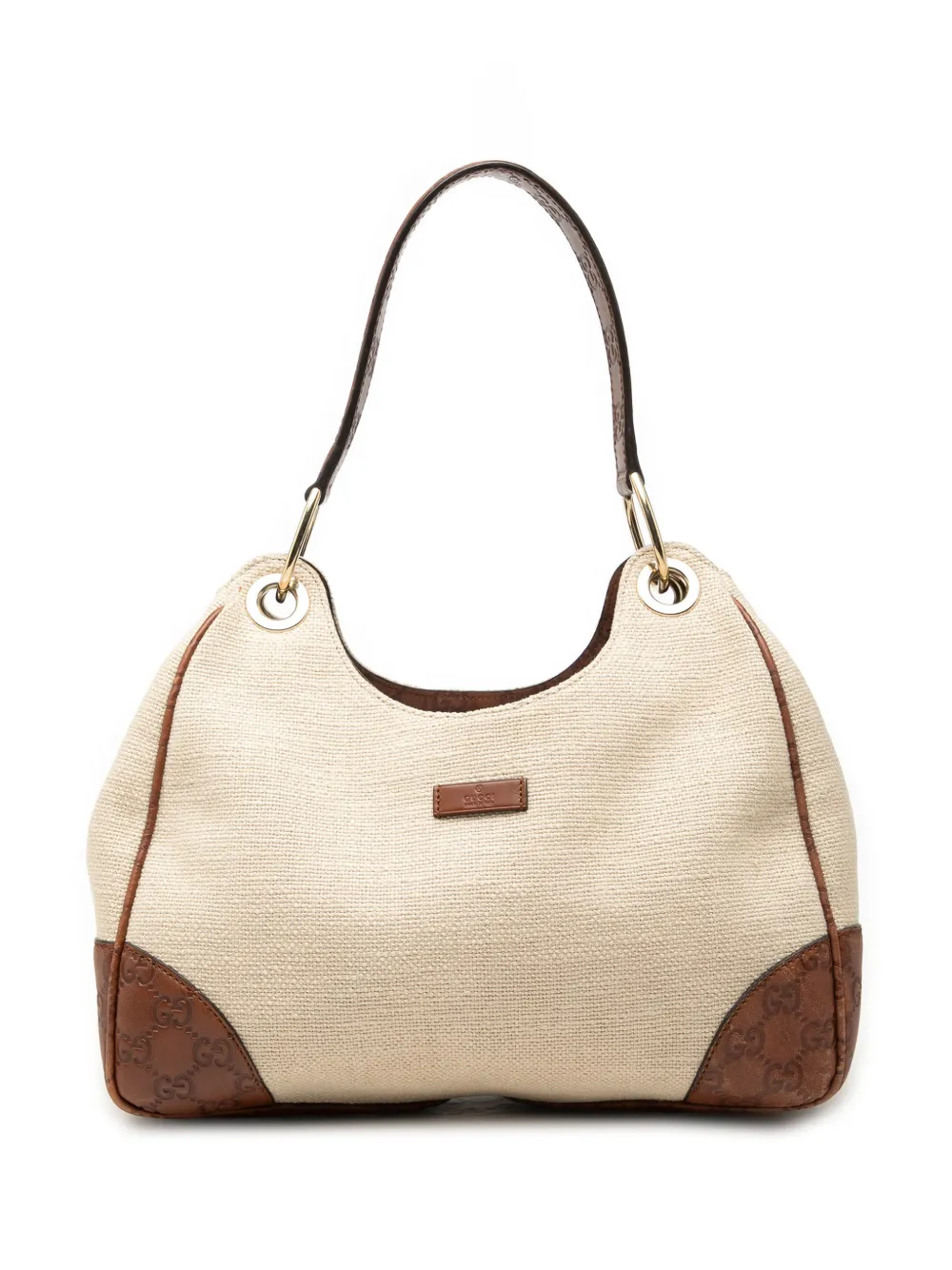 Gucci Pre-Owned 2000-2015 Guccissima Trimmed Canvas Colbert shoulder bag - Marrone