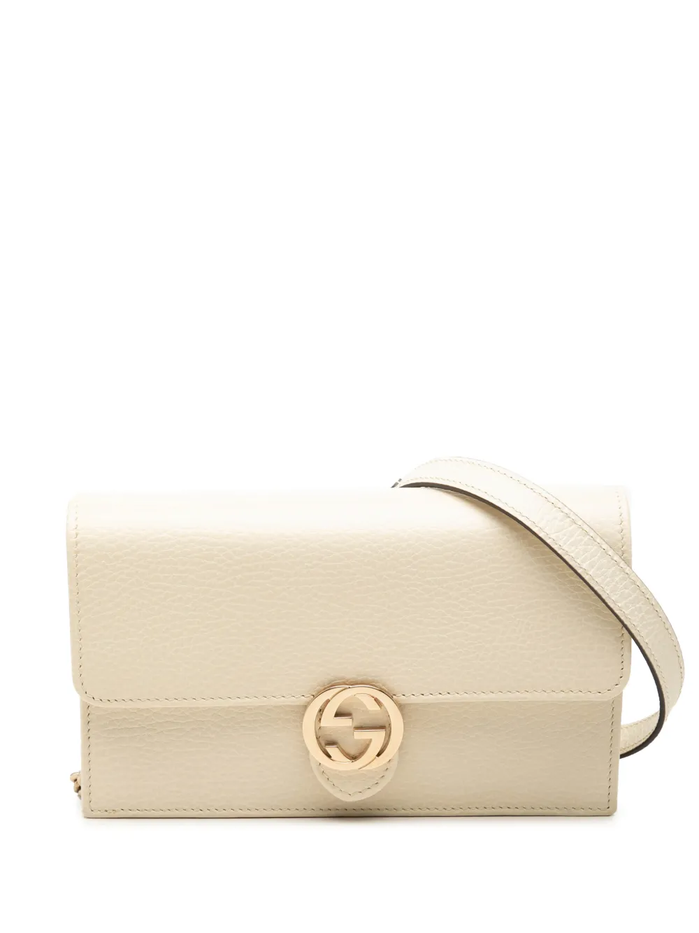 Gucci Pre-Owned Borsa a tracolla G Dollar in pelle di vitello con catena 2000-2015 - Marrone