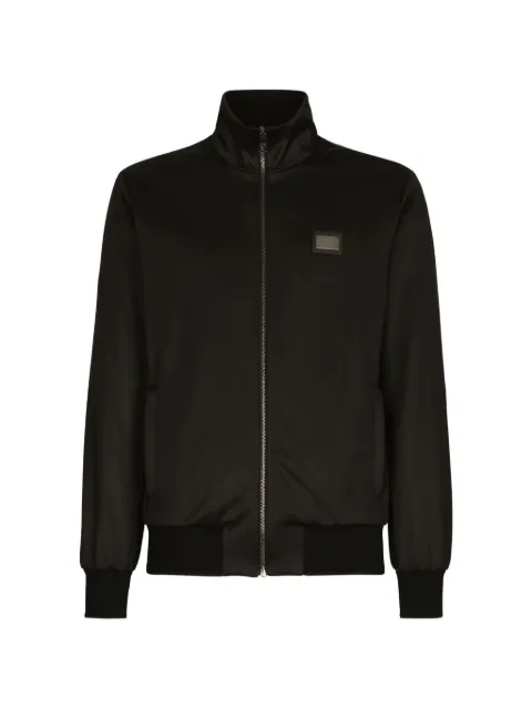 Dolce & Gabbana logo-plaque zip-up jacket