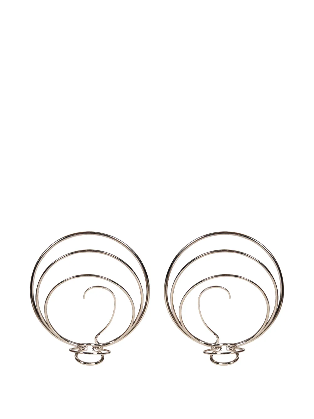 Panconesi multi-hoop sculptural earrings - Silver