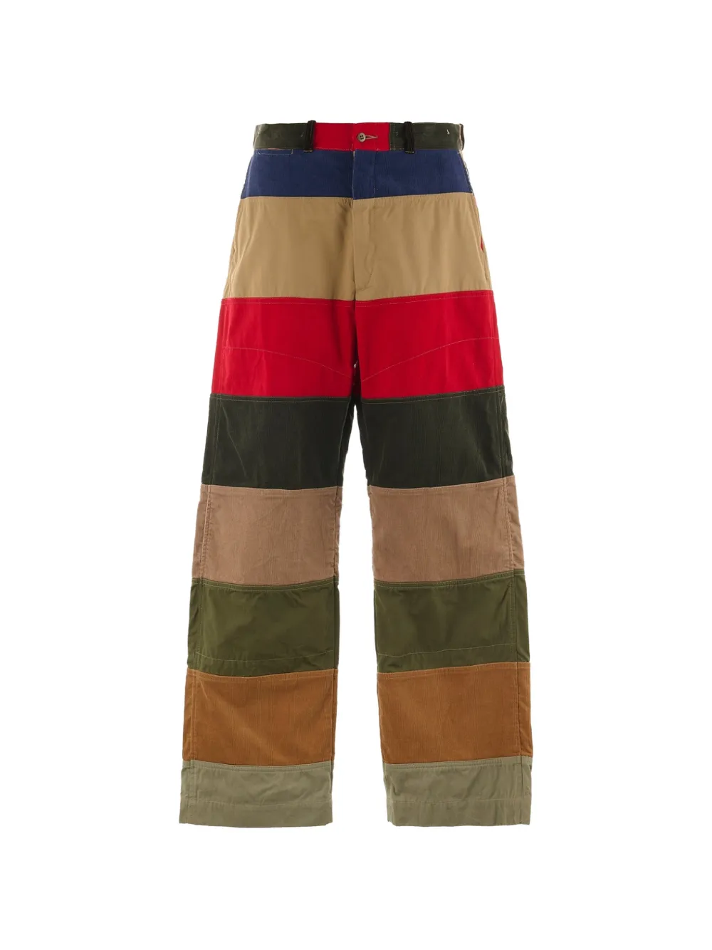 SAINT MXXXXXX x Lastman corduroy-detail straight trousers - Toni neutri