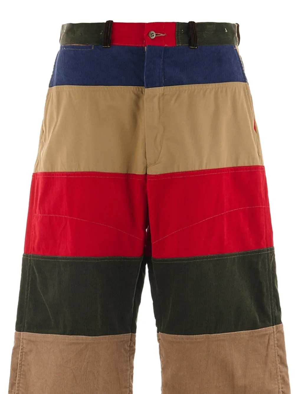 SAINT MXXXXXX x Lastman straight broek met ribfluwelen detail Beige