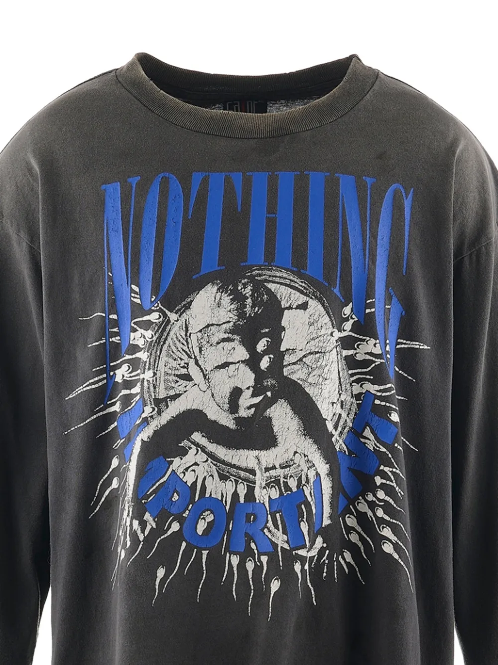 SAINT MXXXXXX x Kosuke Kawamura T-shirt met print en lange mouwen Grijs