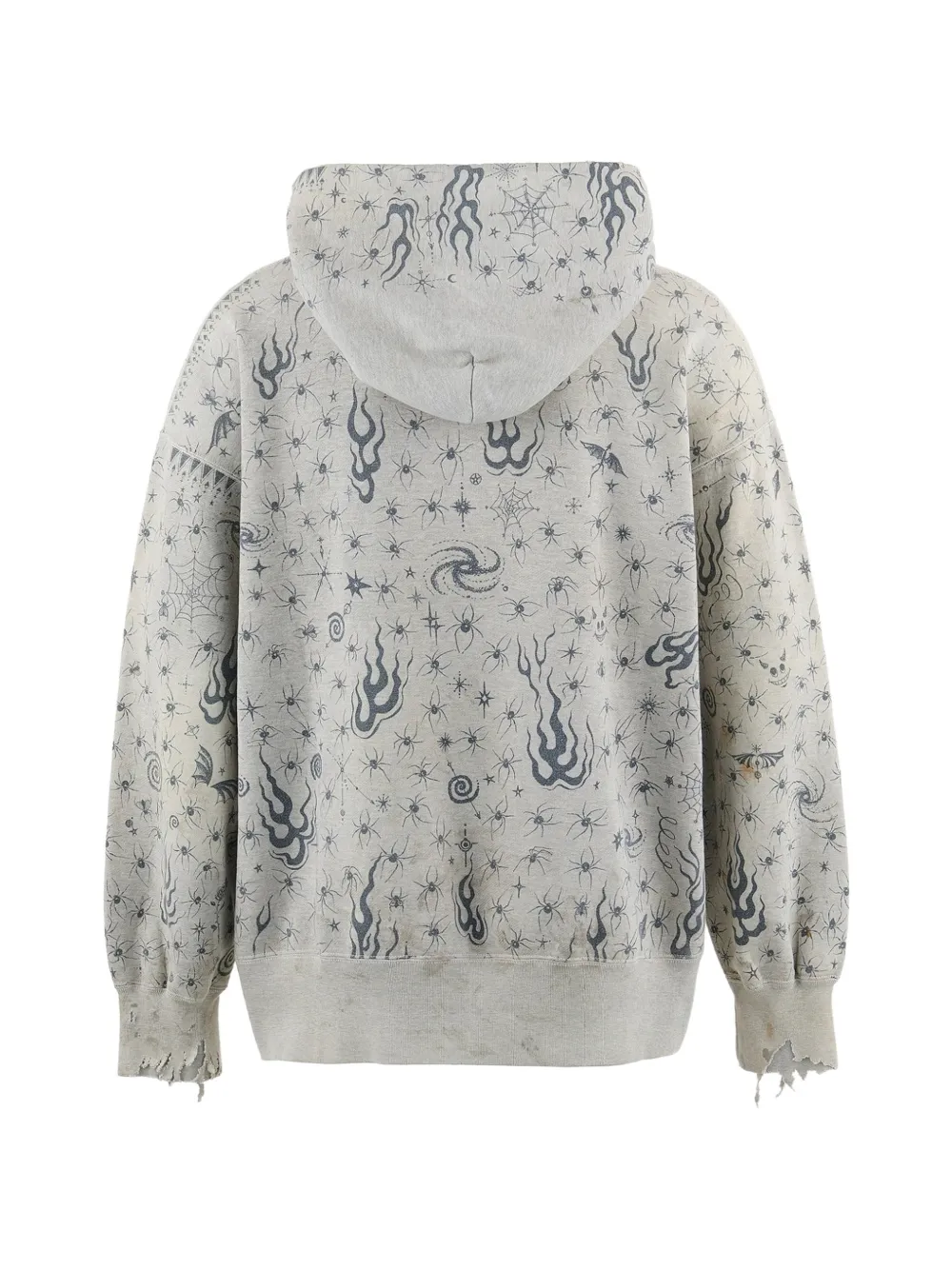 SAINT MXXXXXX x Dr.Woo hoodie met tattoo-print Grijs