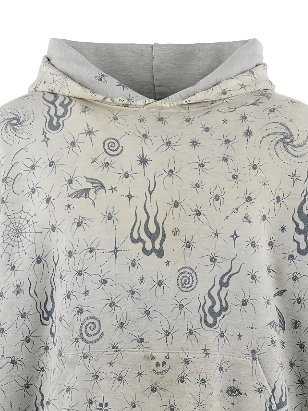 SAINT MXXXXXX x Dr.Woo hoodie met tattoo-print Grijs