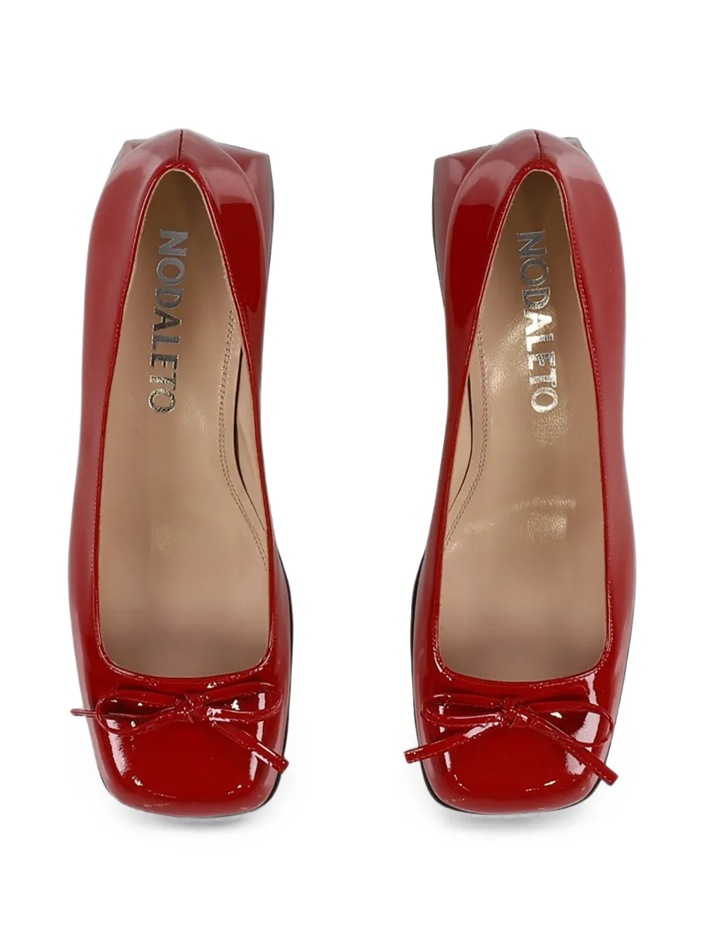 Nodaleto Bulla Node square-toe pumps Rood