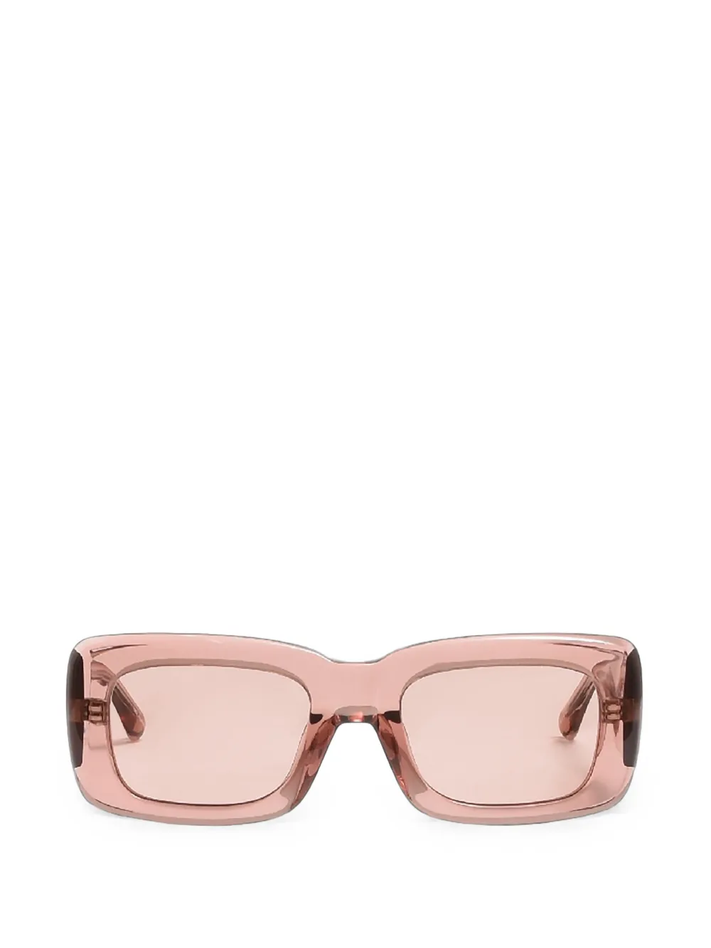 The Attico x Linda Farrow Marfa rectangle-frame sunglasses - Rosa