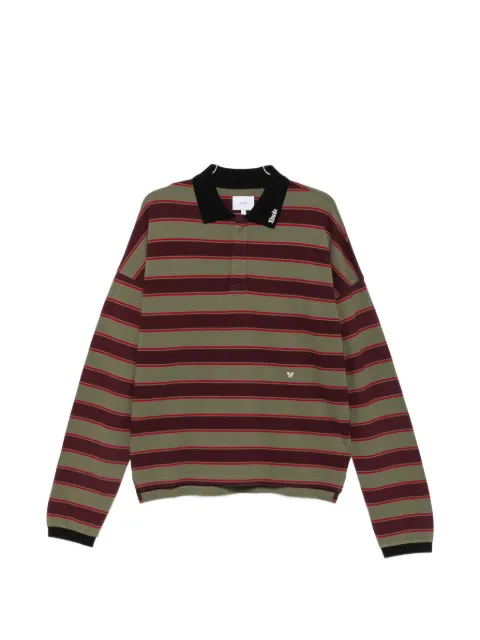 RHUDE striped long-sleeve polo shirt
