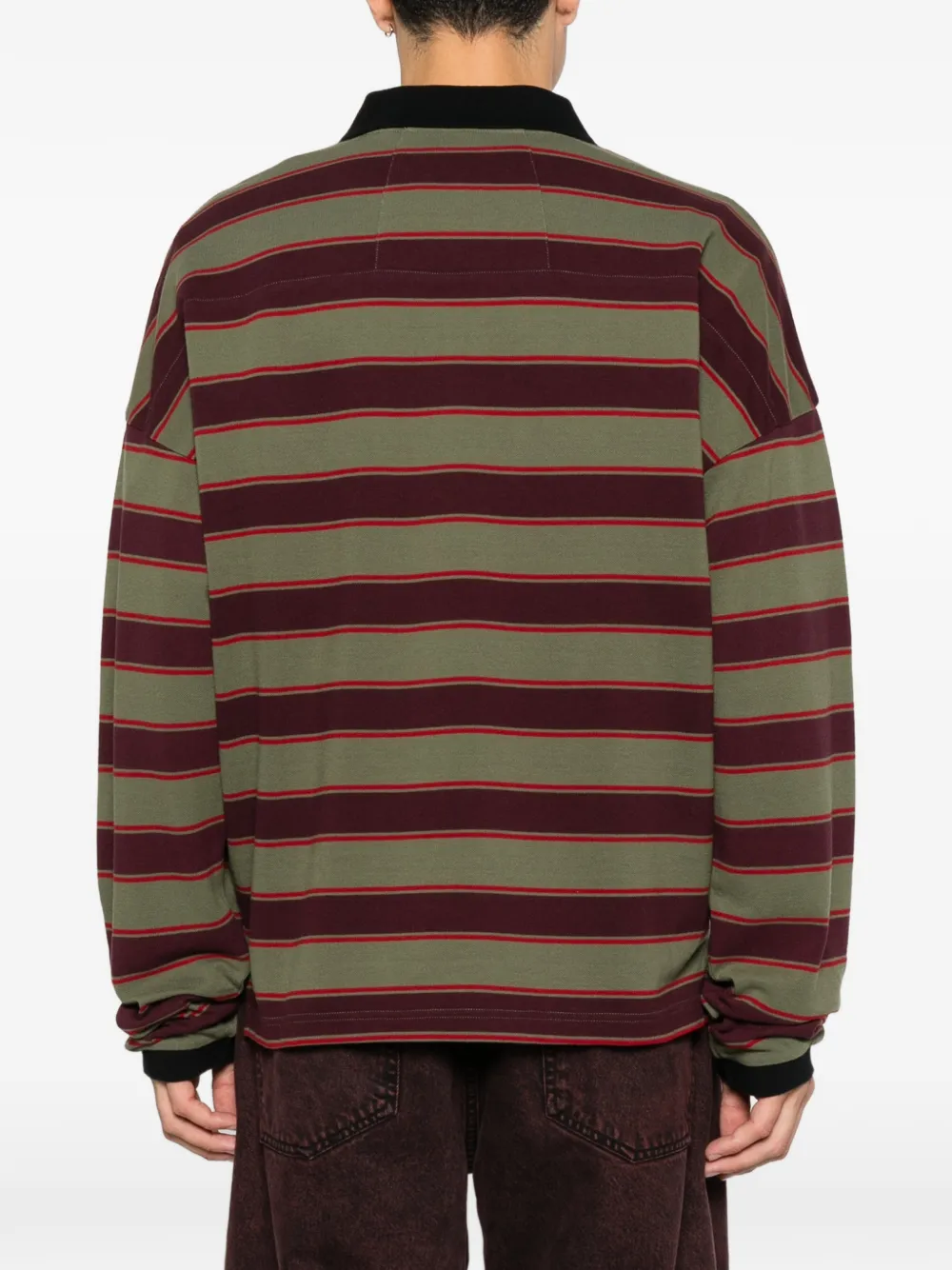 RHUDE Gestreept poloshirt Groen